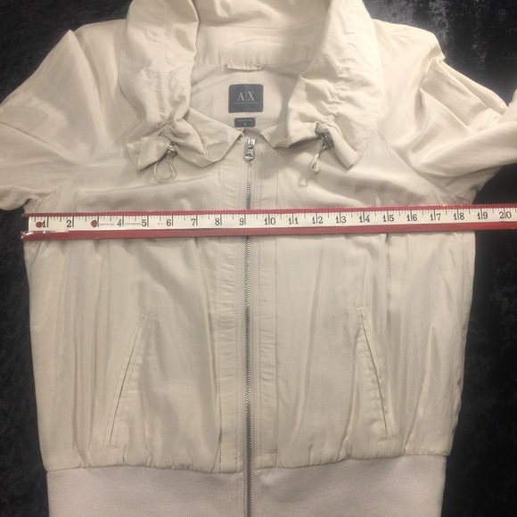 Armani exchange beige spring jacket sz M - Picture 6 of 8